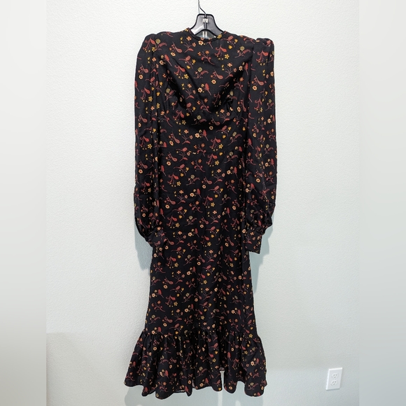 The Vampire's Wife The Villanelle floral-print wool-crepe dress